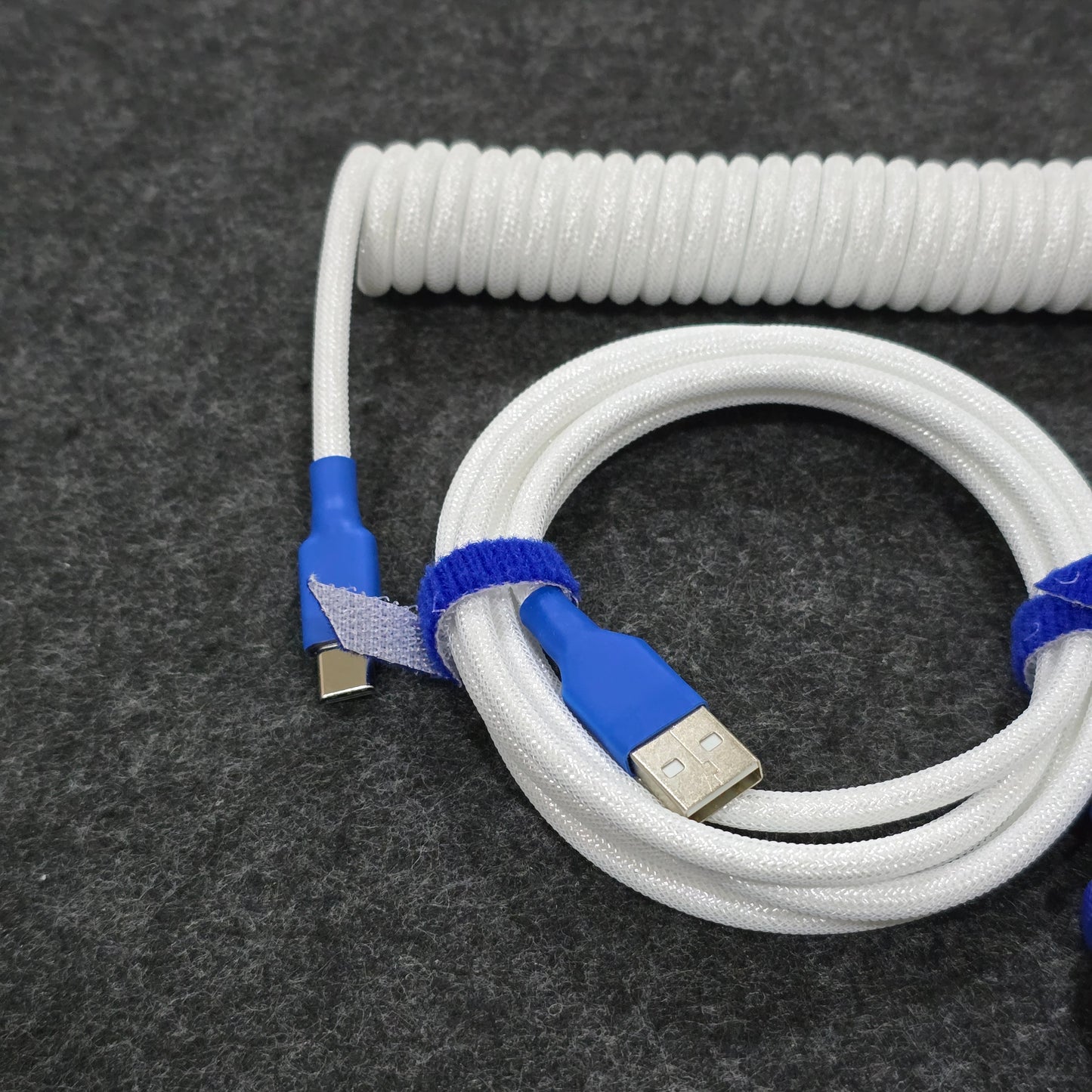 White Blue Gx16 Aviator Connector Premium Mechanical Keyboard 3.5m Cable