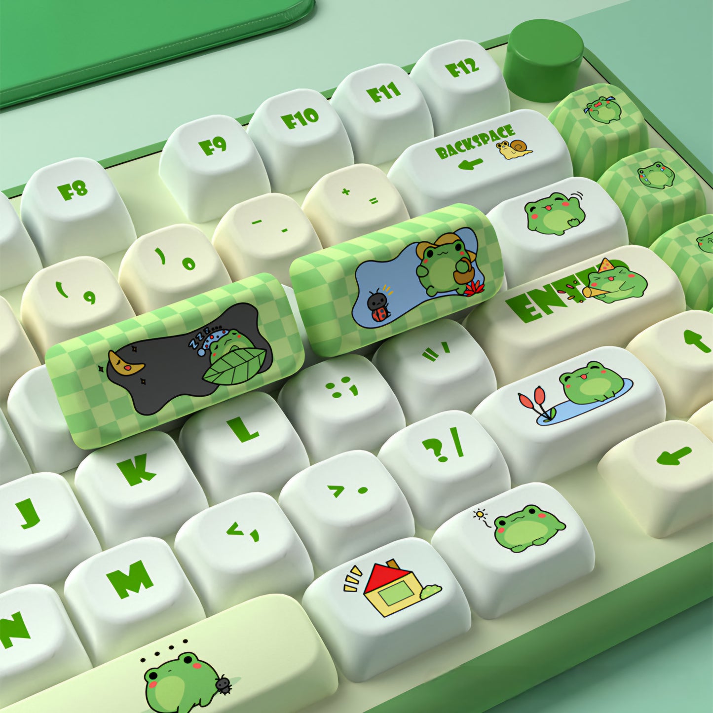 Secret Agent Little Frog MOA PBT Keycaps