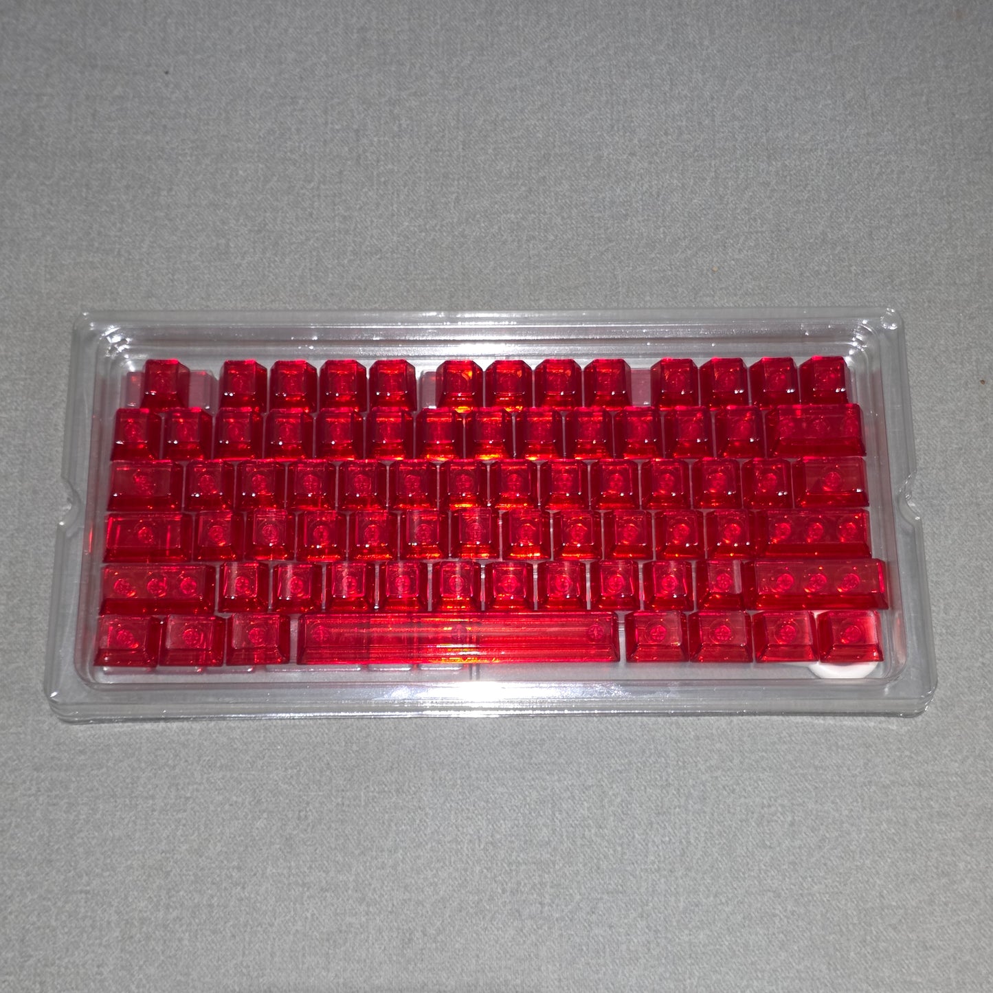 Crystal Blank Transparent Keycaps Full Set