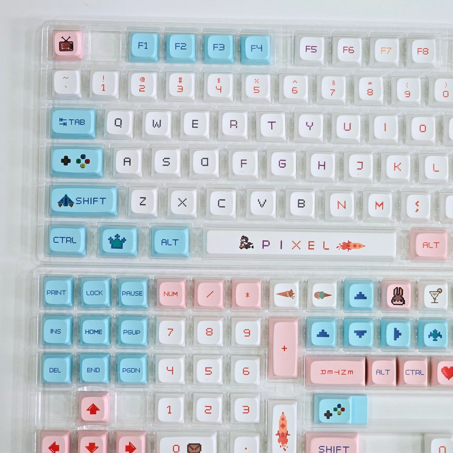 Pixel Wars XDA Thick PBT Keycaps