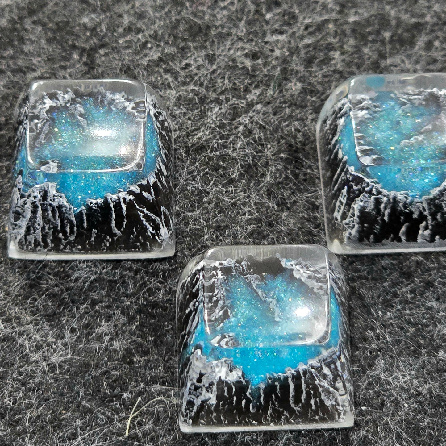 Snow Mountain Shinethrough Resin Artisan Keycap