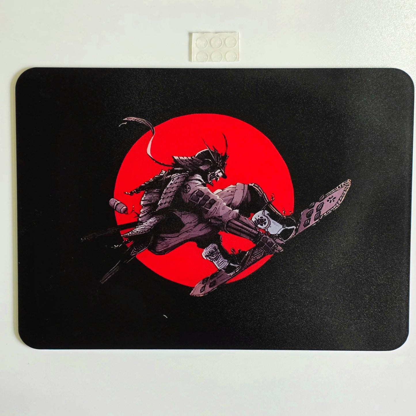 Glass Gaming Mousepad Samurai Snowboarding 35x26x3.2mm