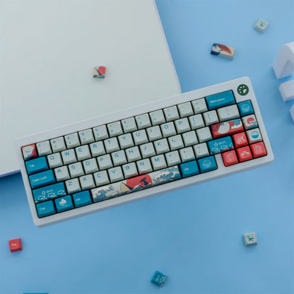 Coral Sea Waves XDA Keycaps
