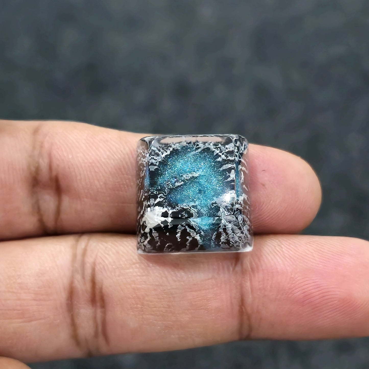 Snow Mountain Shinethrough Resin Artisan Keycap