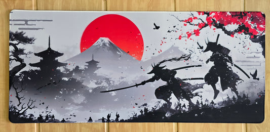 Samurai Fighters Under Red Moon Super Smooth XXL Deskmat