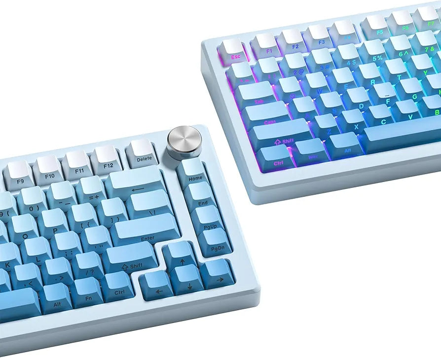 Sky Blue Gradient Backlit Cherry PBT Keycaps