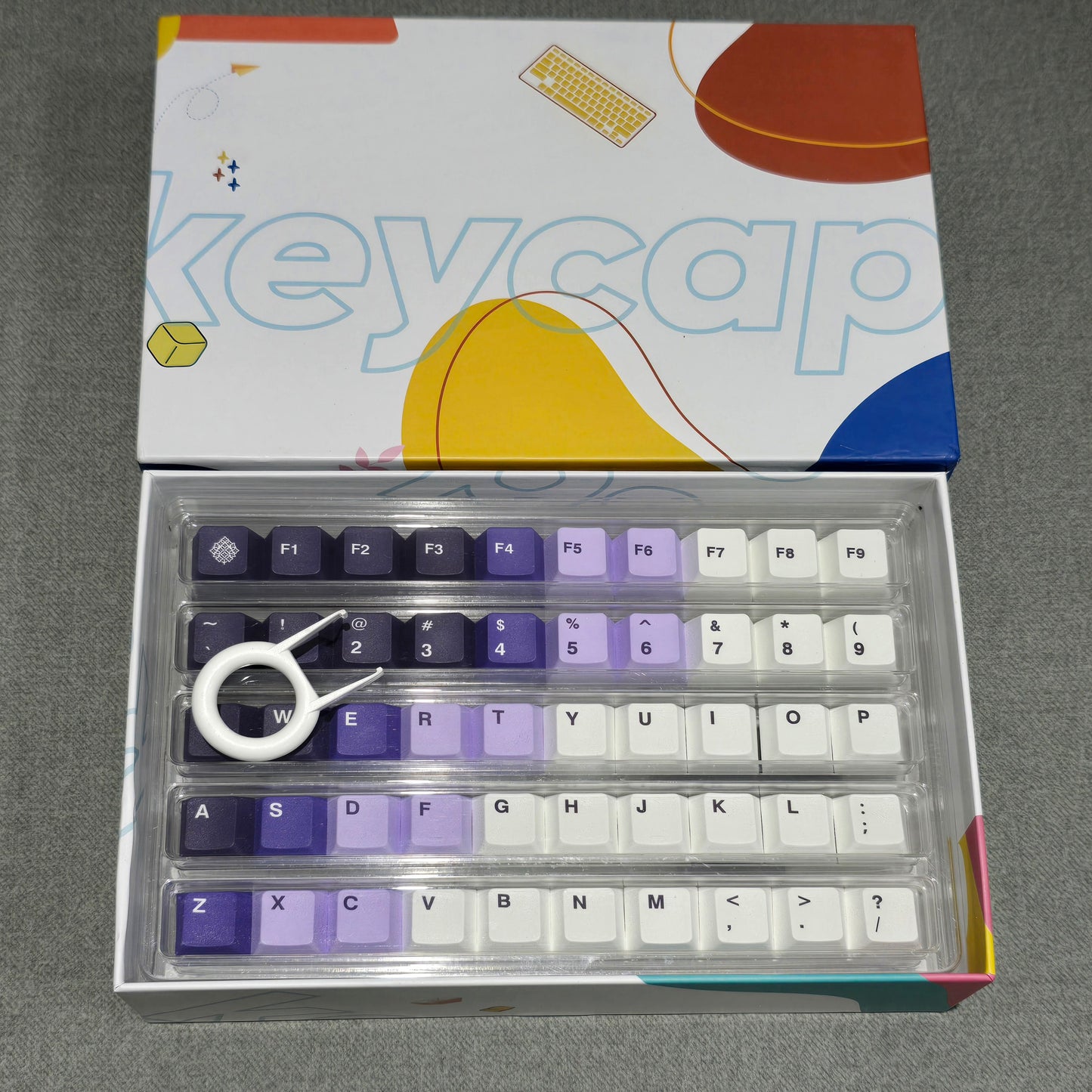 Lilac Gradient Premium Cherry PBT Thick 95 Keycaps