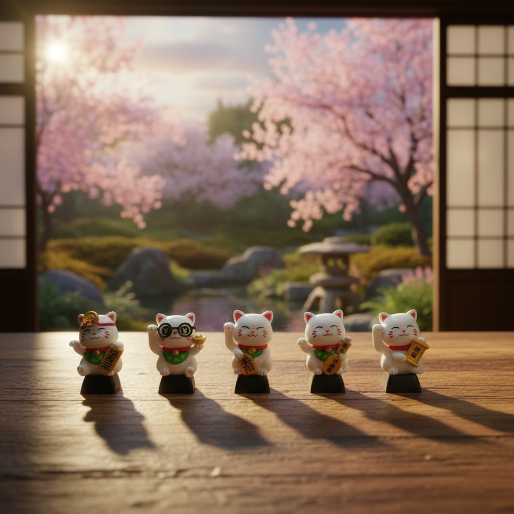 Lucky Cats Artisan Keycaps