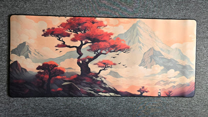 Red Tree In Mountain Premium Hybrid Control Surface XXL Deskmat