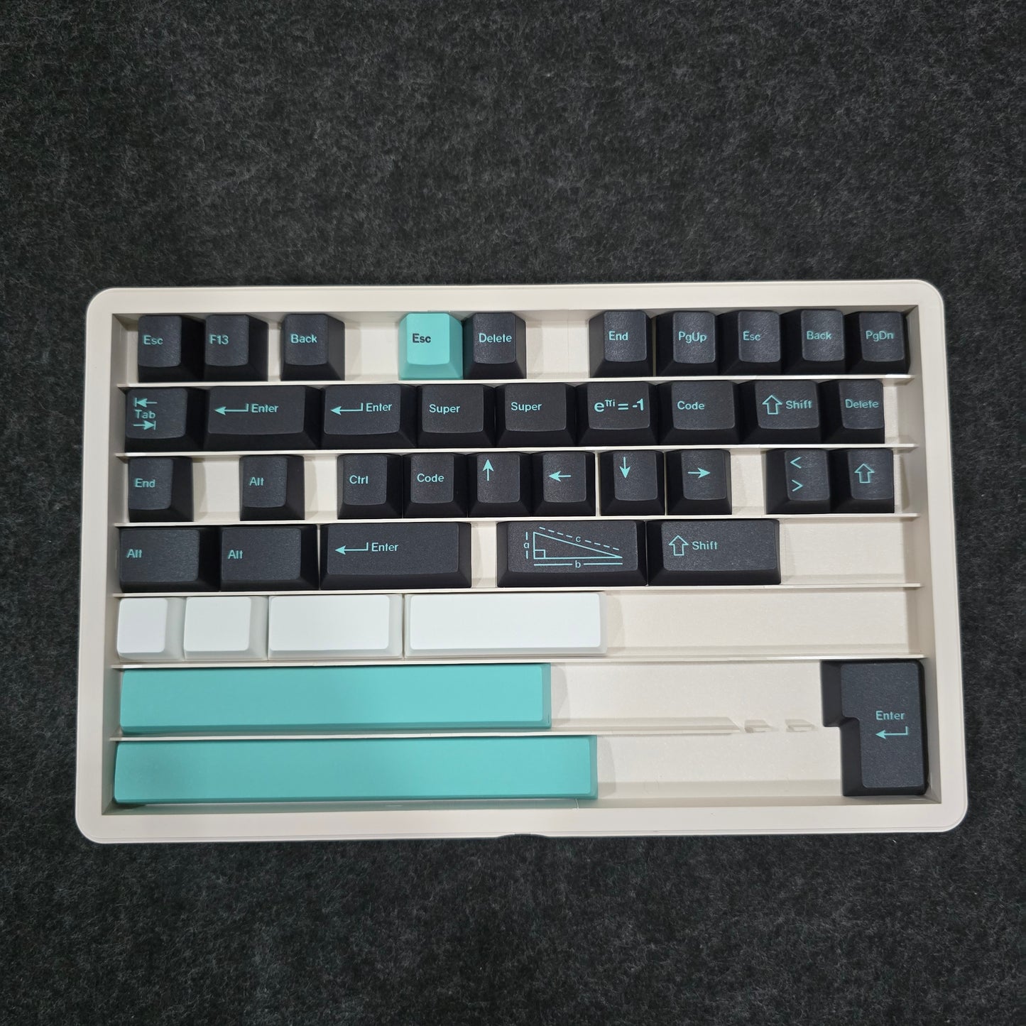 CYL Delta Inspired Cherry PBT Premium Quality Keycaps with High Quality Keys Storage Box