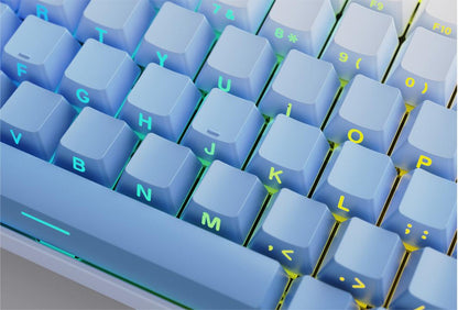 Sky Blue Gradient Side Backlit OEM Doubleshot PBT Keycaps