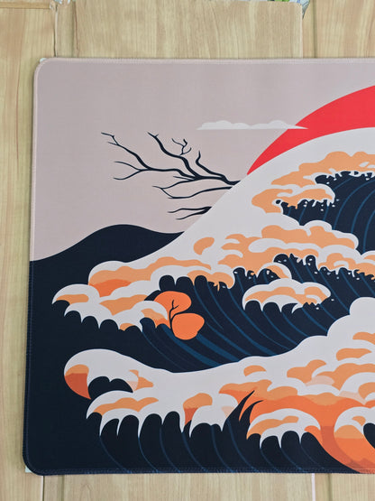 Big Ocean Wave With Sun Smooth XXL Deskmat