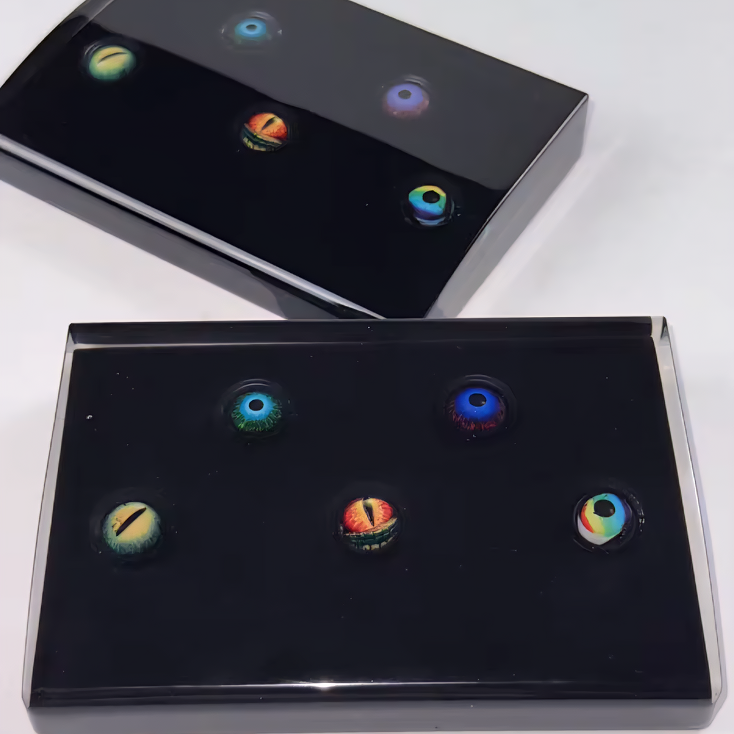 Artisan Rotating Evil Eye Resin Compact Wrist Rest Pad For Keyboard Mouse