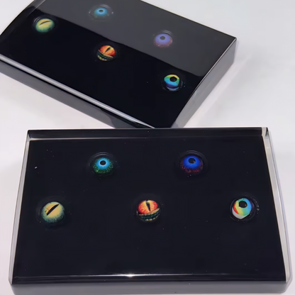 Compact Wrist Rest Pad Artisan Rotating Evil Eye Resin For Keyboard Mouse