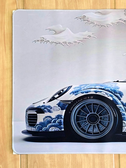 Porsche GT3 White Smooth XXL Deskmat