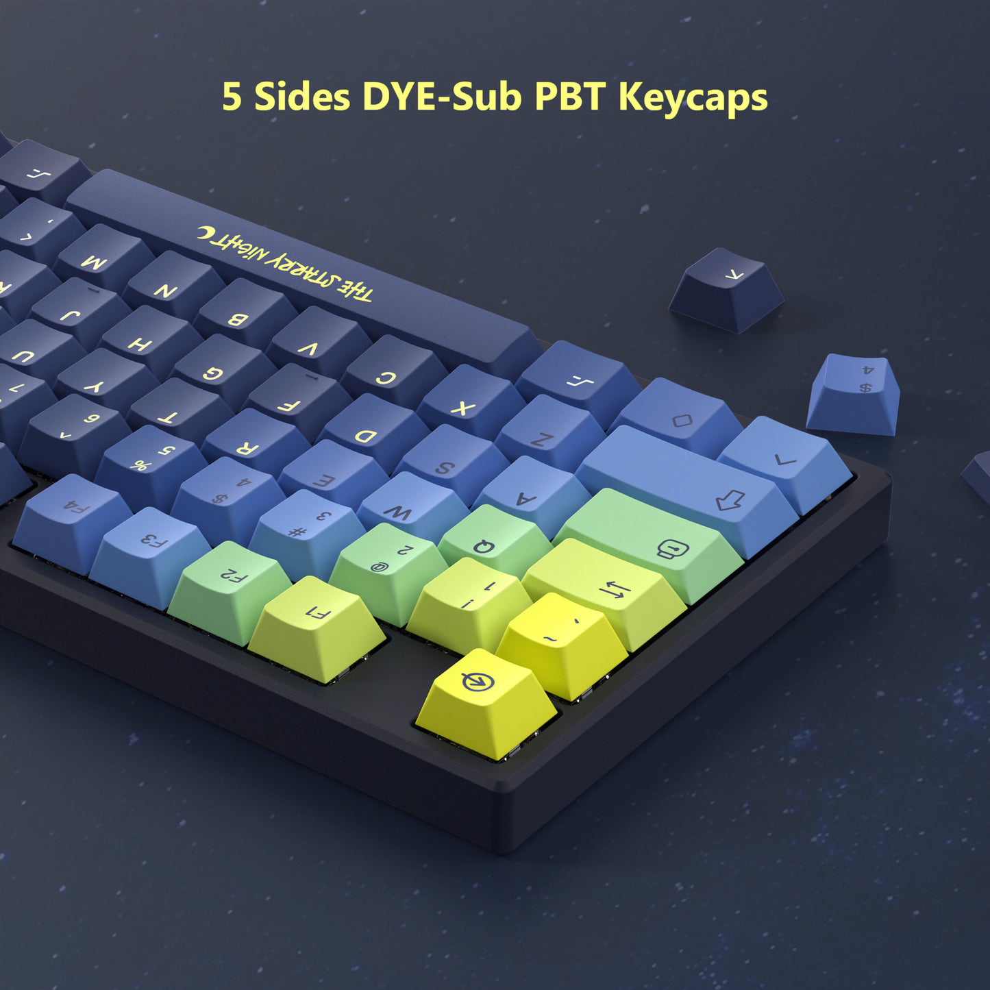 The Starry Night Cherry PBT Keycaps