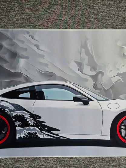 Porsche GT3 RS White Smooth XXL Deskmat