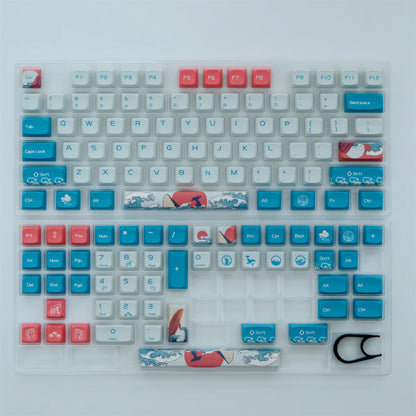 Coral Sea Waves XDA Keycaps