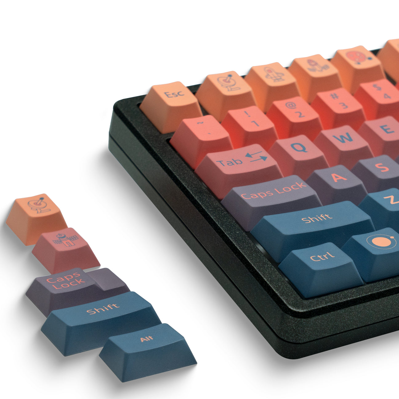 Spacecraft Theme Cherry Profile Keycaps Set