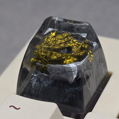 Mythical Golden Dragon Premium 1u Handmade Artisan Keycap