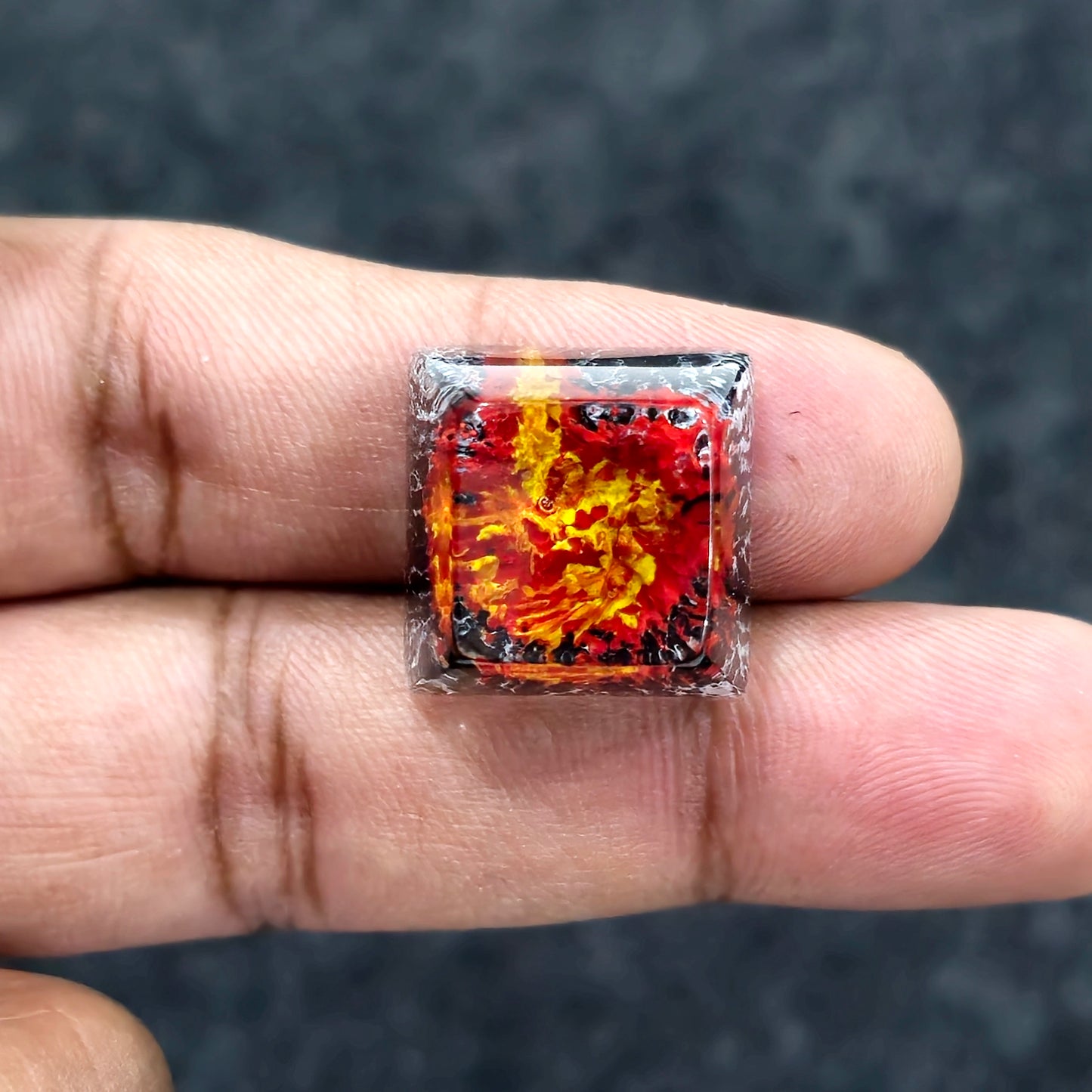 Volcanic Crater Shinethrough Artisan Resin Keycap