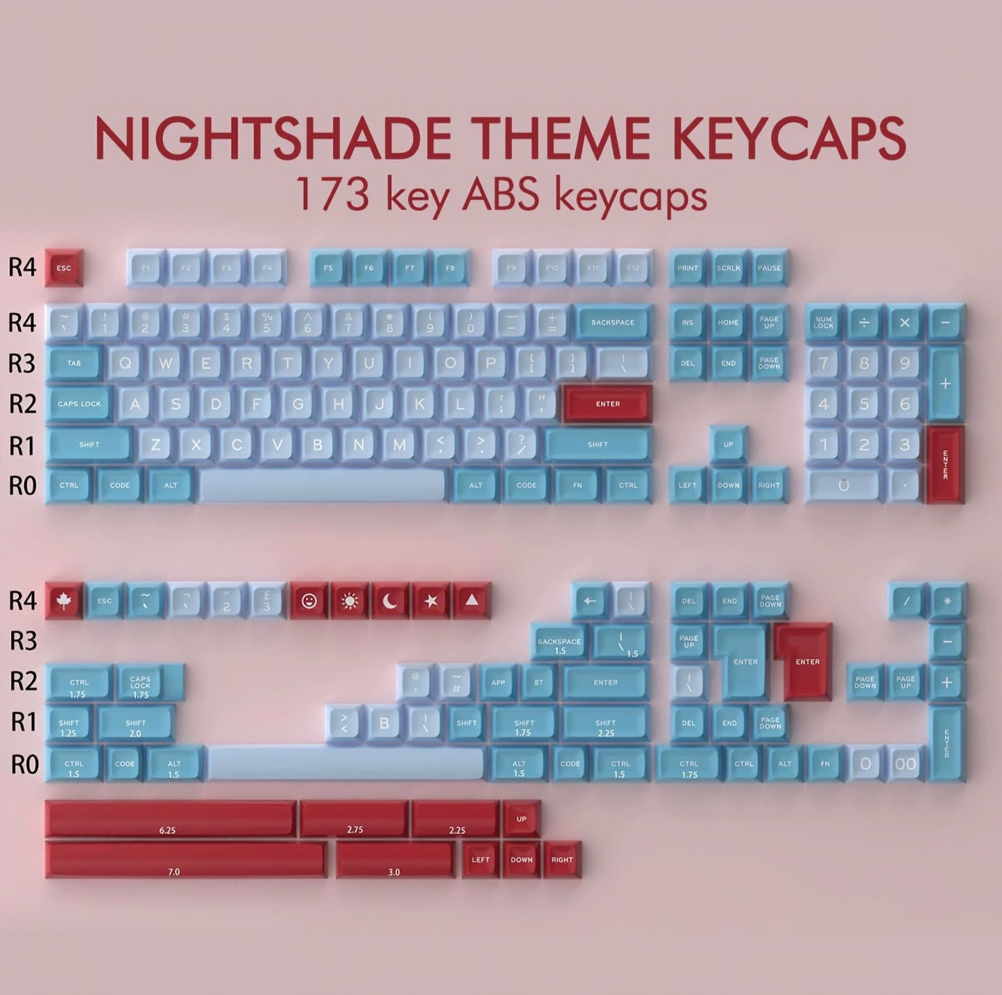 Nightslade Premium SA Doubleshot Keycaps