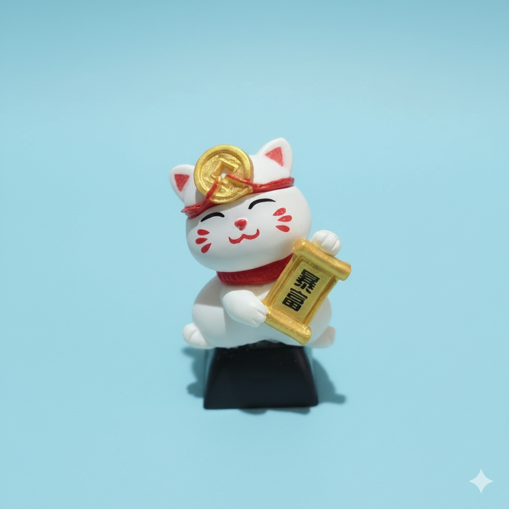 Lucky Cats Artisan Keycaps