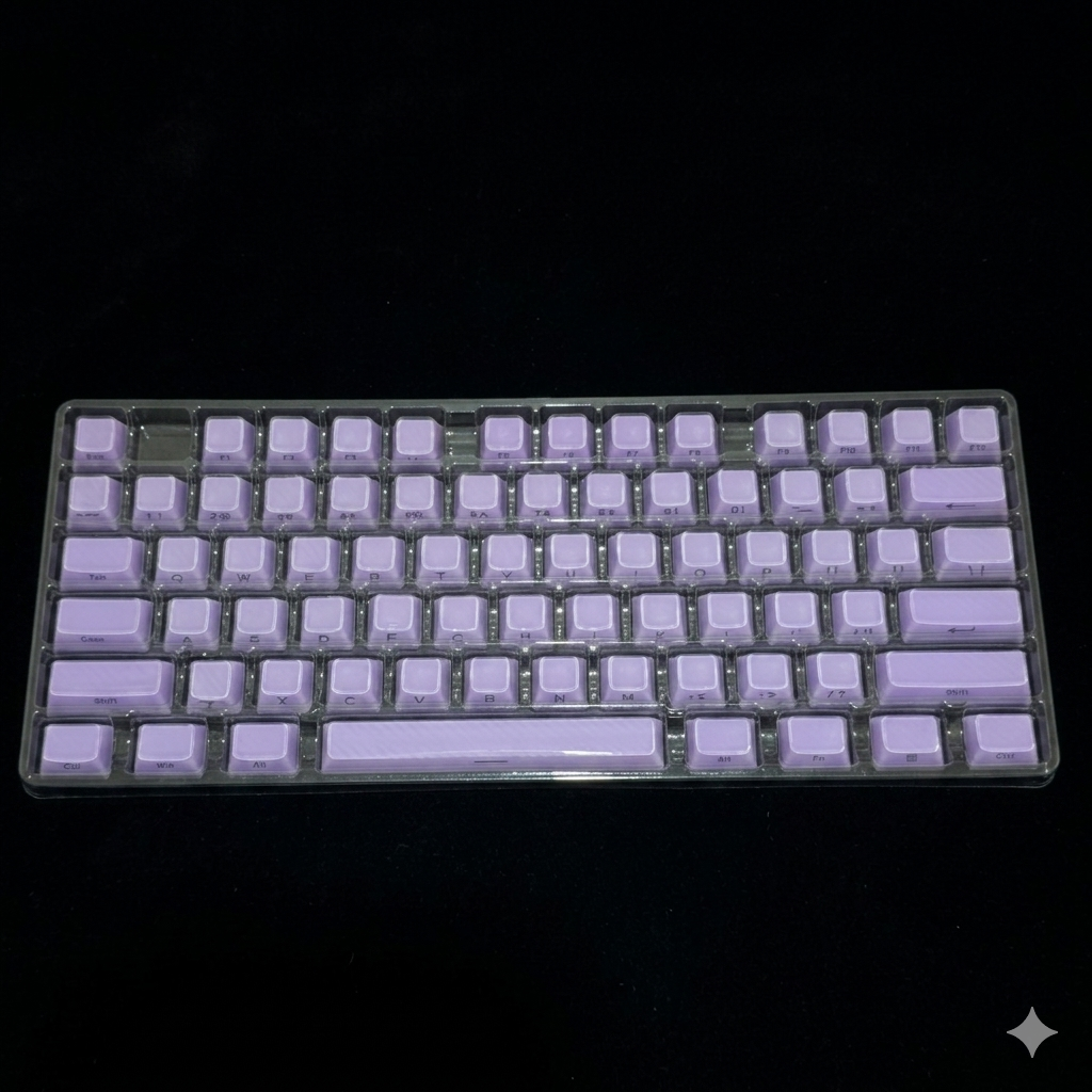 Purple Demon Wave OEM Side Printed Keycaps