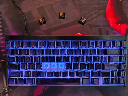 XVX Noir Side Shinethrough Glaze Ceramic Cherry Profile 120-Key Full Keycap Set