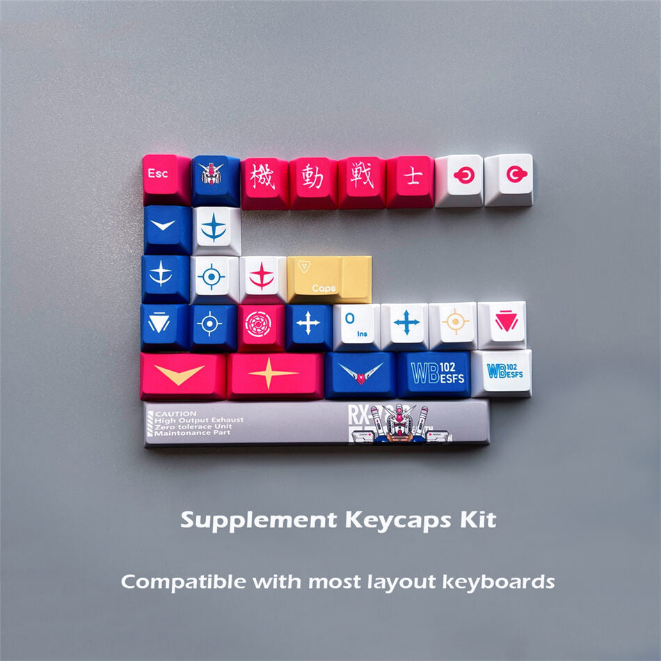 Gundam Theme Cherry PBT Keycaps