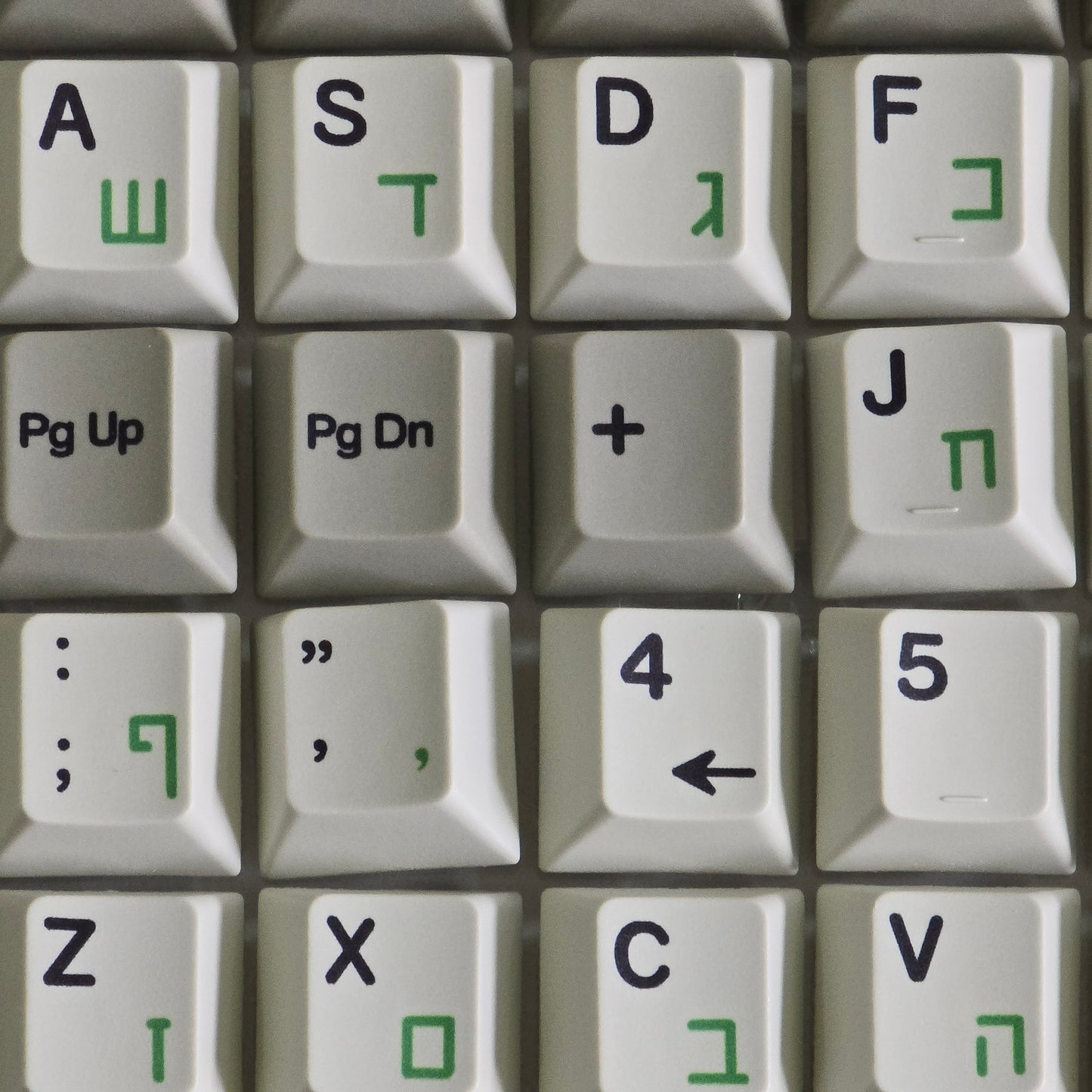 Shenpo Premium Quality Retro Grey Hebrew Sub Thick Cherry PBT Keycaps