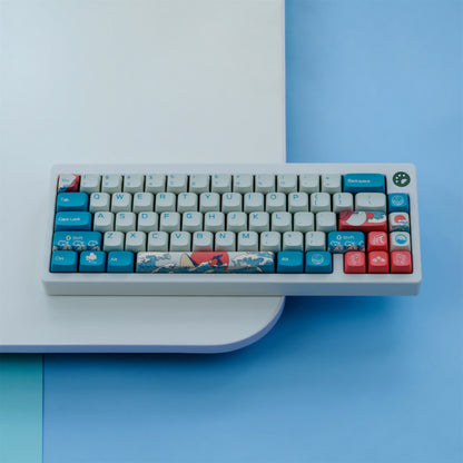 Coral Sea Waves XDA Keycaps
