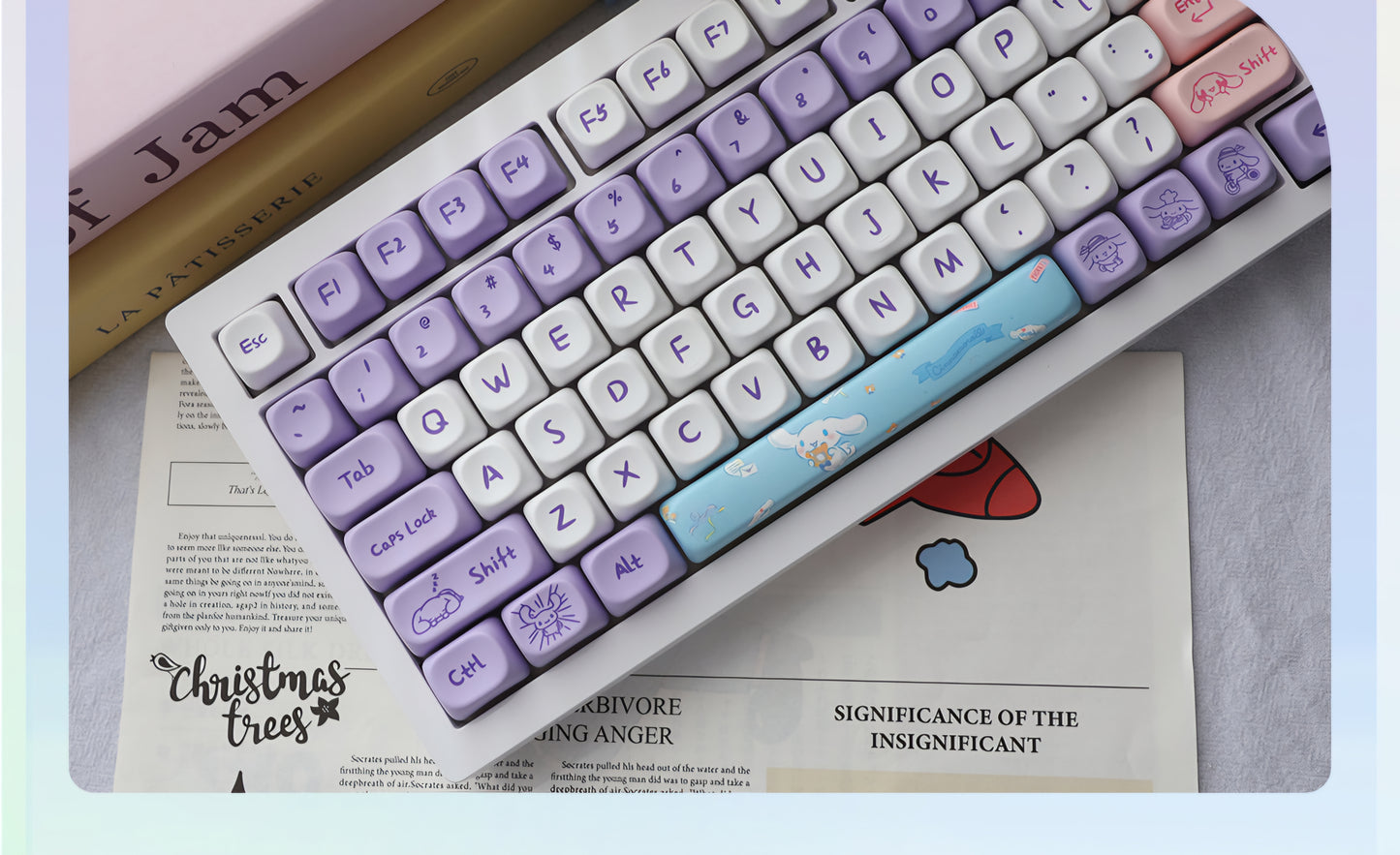 Cinnamon Dog MOA PBT Keycaps Mac Compatible