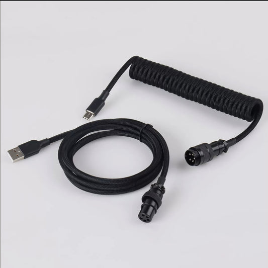 Jet Black Connector Gx16 Aviator Premium Mechanical Keyboard 3.5m Cable