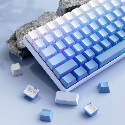 Sky Blue Gradient Side Backlit OEM Doubleshot PBT Keycaps