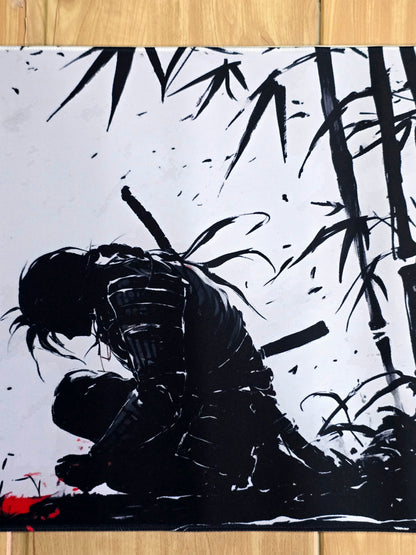 Samurai Warrior Black White Smooth XXL Deskmat