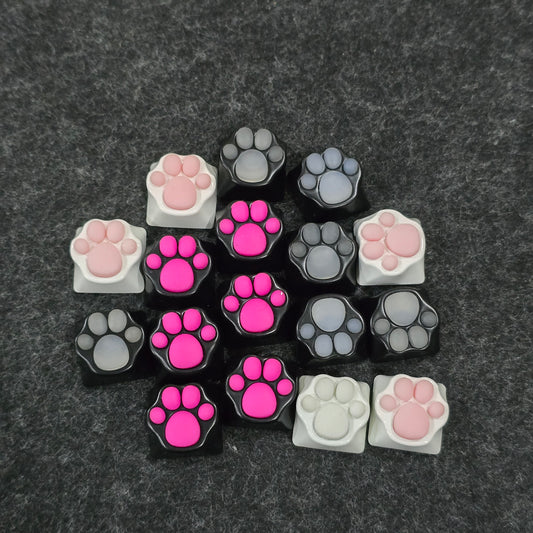 Silicon Cat Paw Heavy Metal Base Artisan Keycap 1u