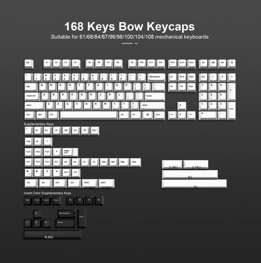 XVX Retro BOW Cherry Doubleshot PBT Keycaps