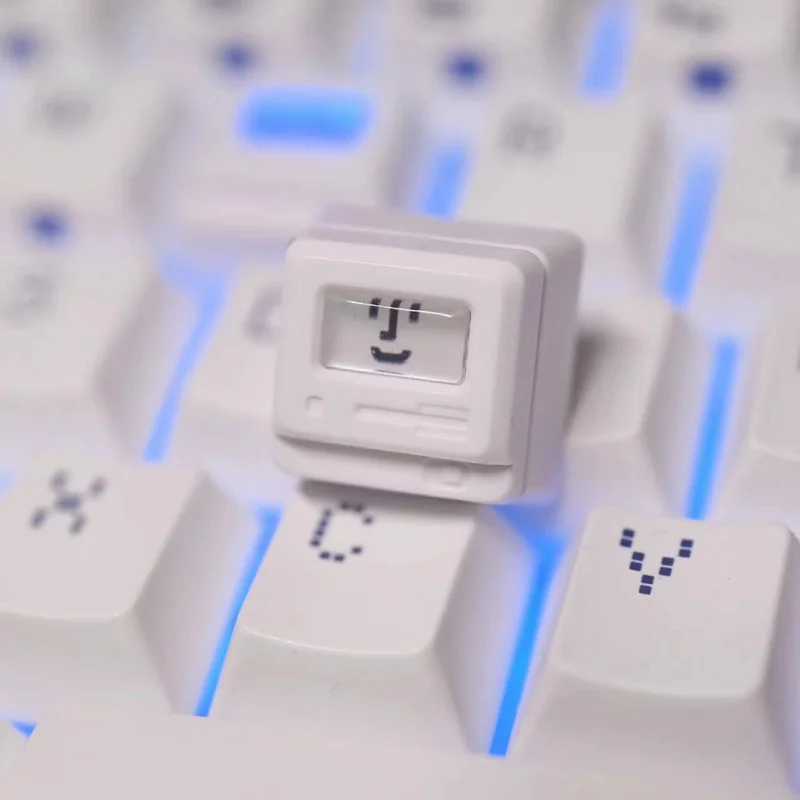 White K-04 Retro Mini Gamepad 3 in 1 Backlit Artisan Keycap