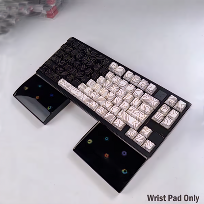 Compact Wrist Rest Pad Artisan Rotating Evil Eye Resin For Keyboard Mouse