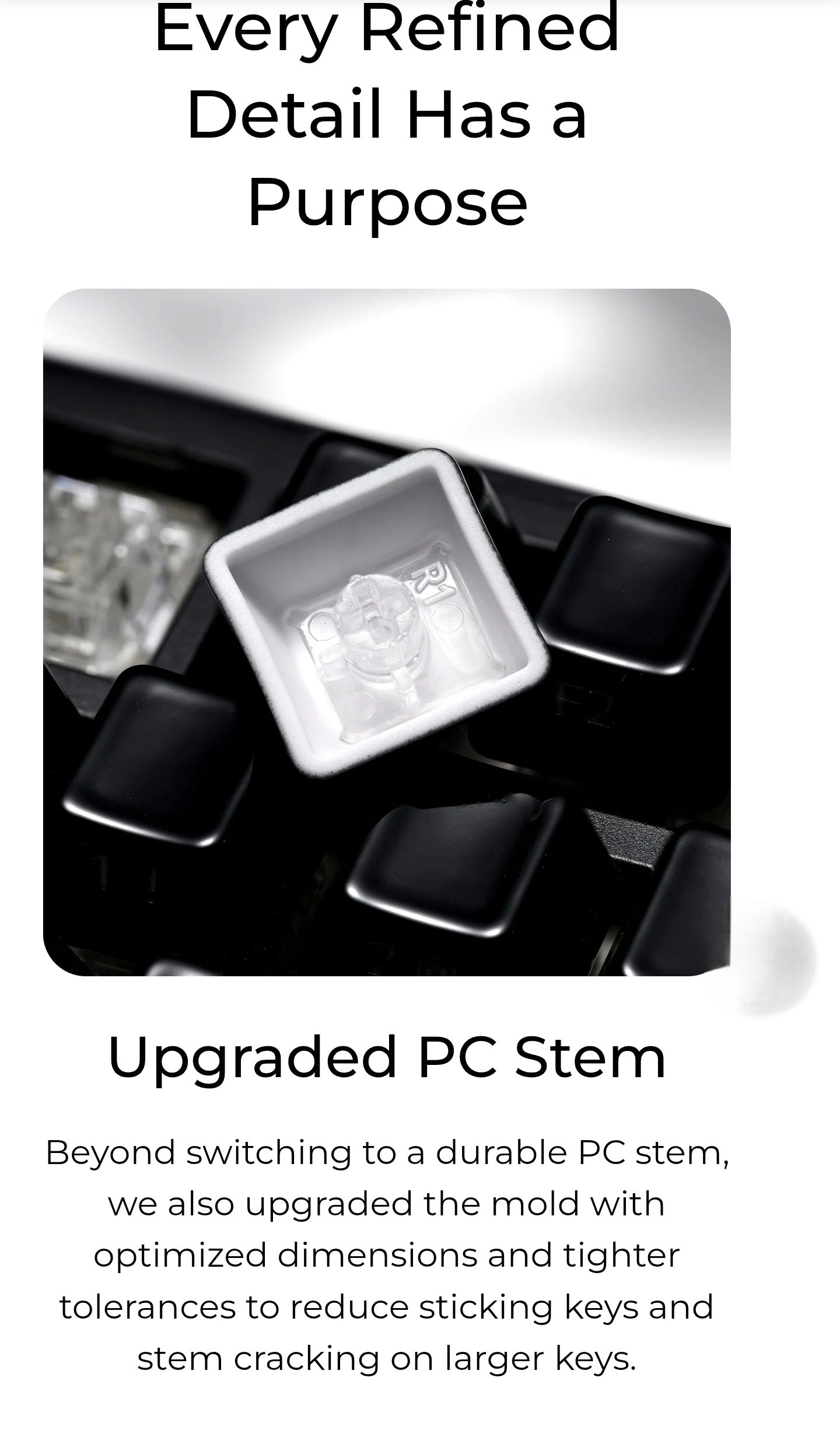 XVX Full Glaze Ceramic Minimal White Cherry Profile 120-Key Full Keycap Set