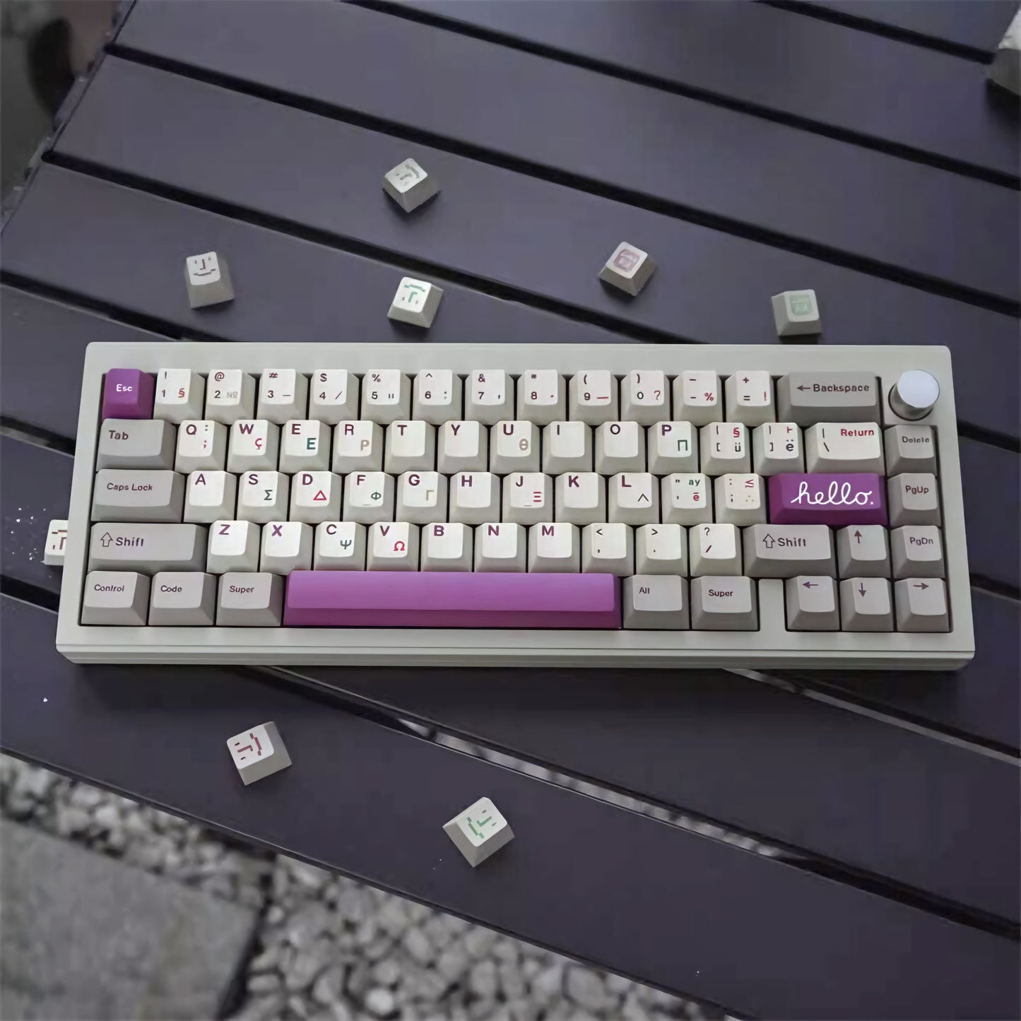 Vintage Purple Greek Cherry PBT Keycaps