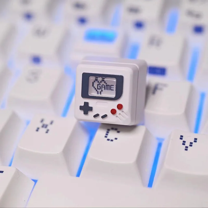 White K-04 Retro Mini Gamepad 3 in 1 Backlit Artisan Keycap