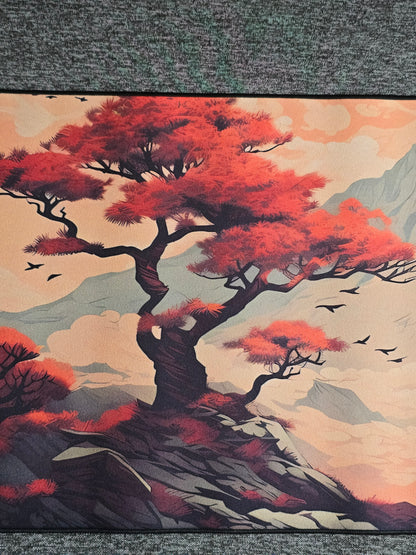 Red Tree In Mountain Premium Hybrid Control Surface XXL Deskmat
