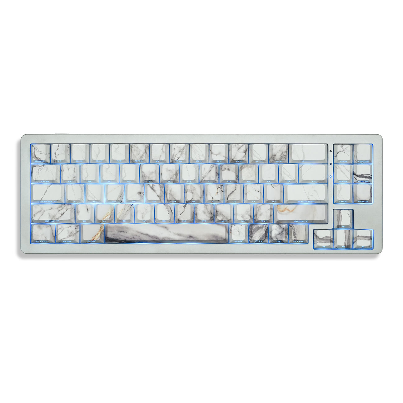White Marble Side Backlit Cherry Pbt Keycaps