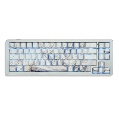 White Marble Side Backlit Cherry Pbt Keycaps