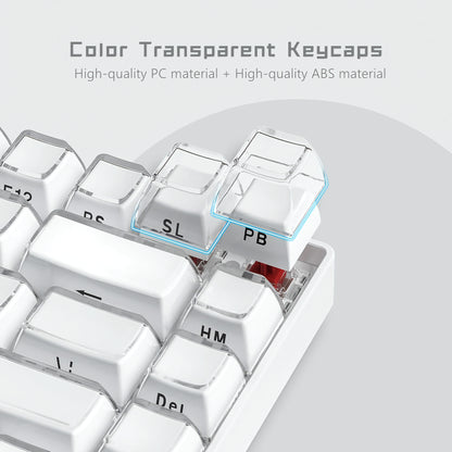 Jello White PREMIUM Side-Printed Translucent OEM Profile Keycap