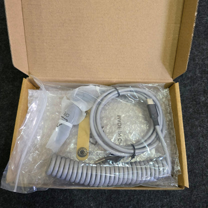 Silver Grey Black Connector Gx16 Aviator Premium Mechanical Keyboard 3.5m Cable