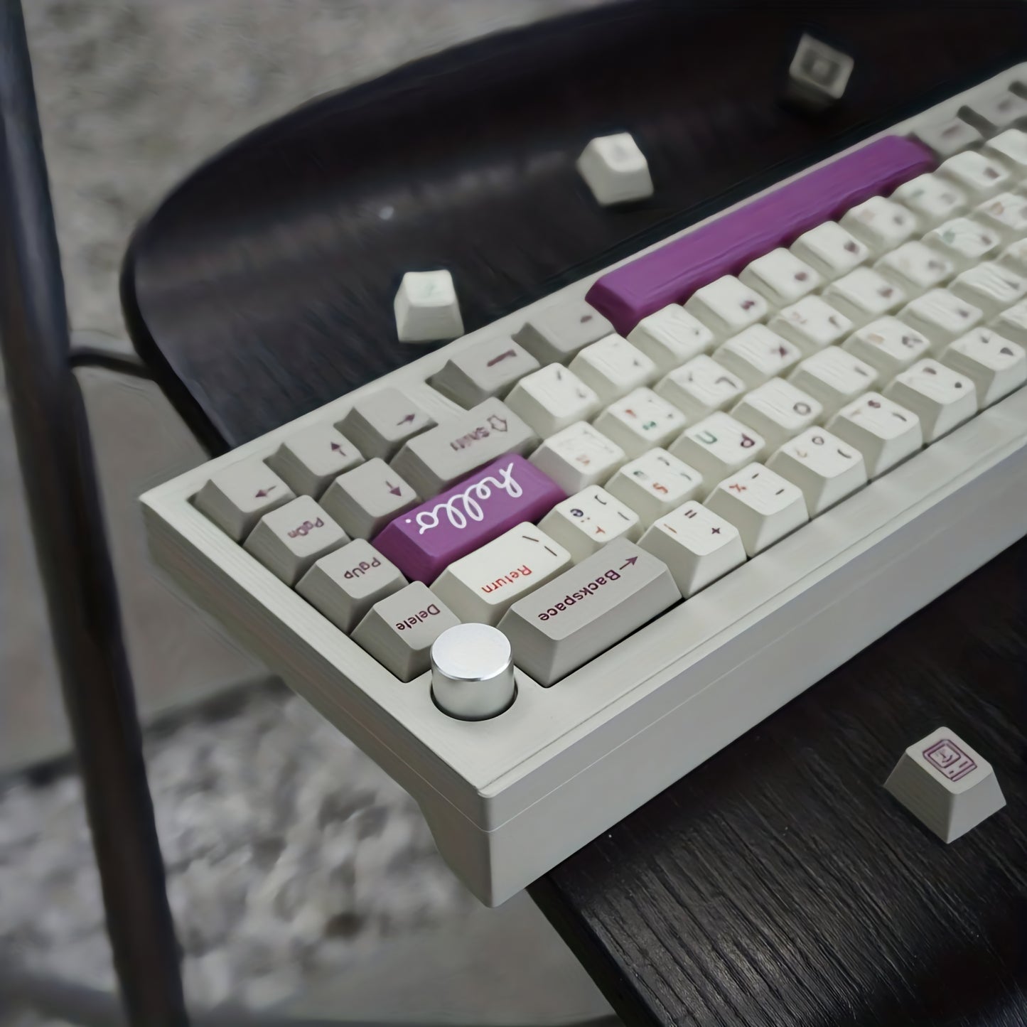 Vintage Purple Greek Cherry PBT Keycaps