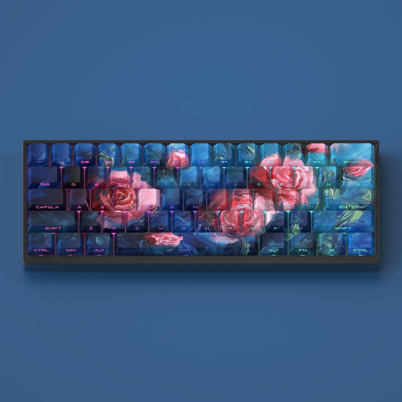 Rose Garden Side Backlit Through Dye-sub PBT Keycap Set